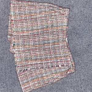 ZARA multicolored mini skort, has pockets, zipper in the back